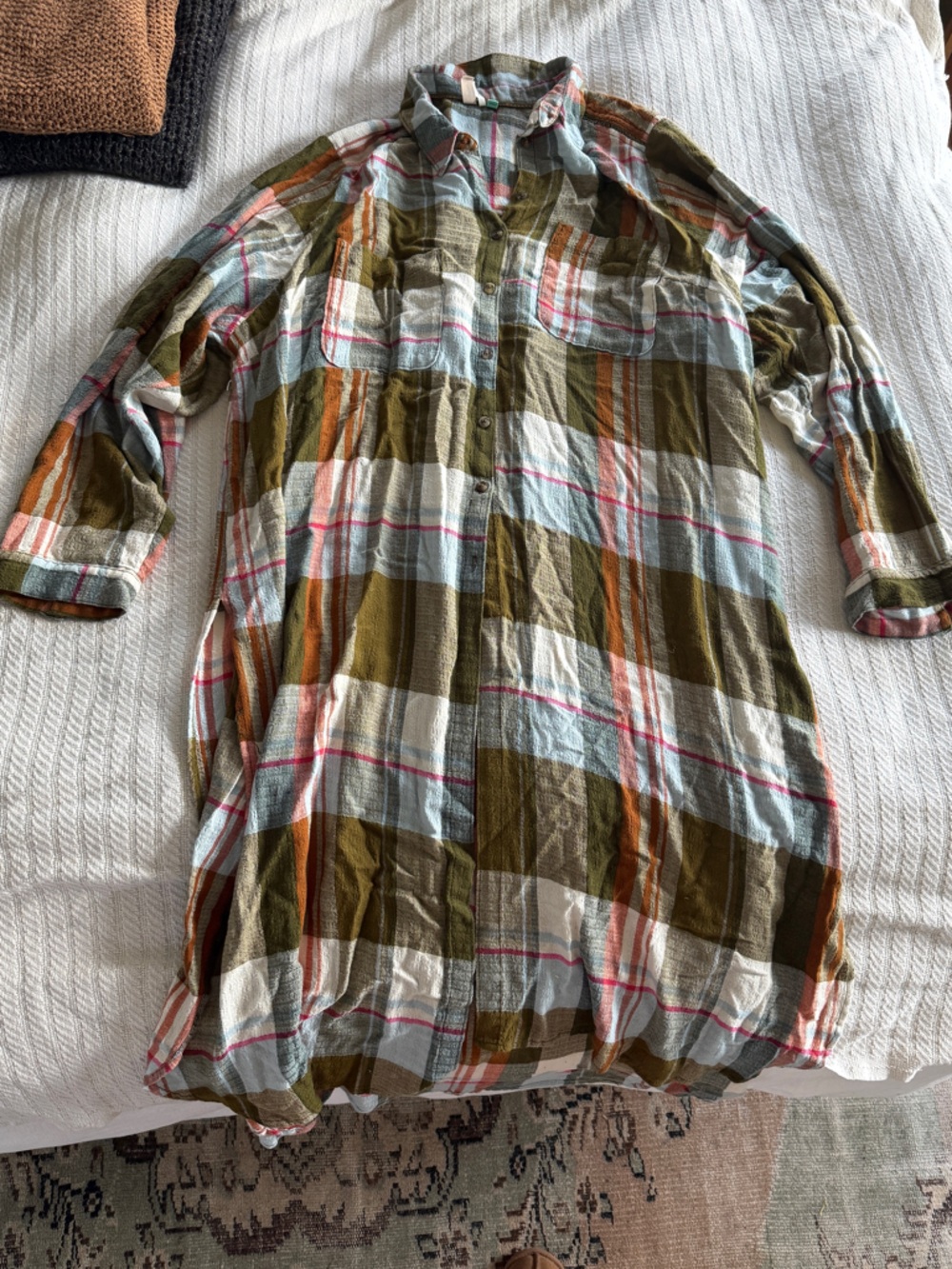 Anthropologie button down duster shirt